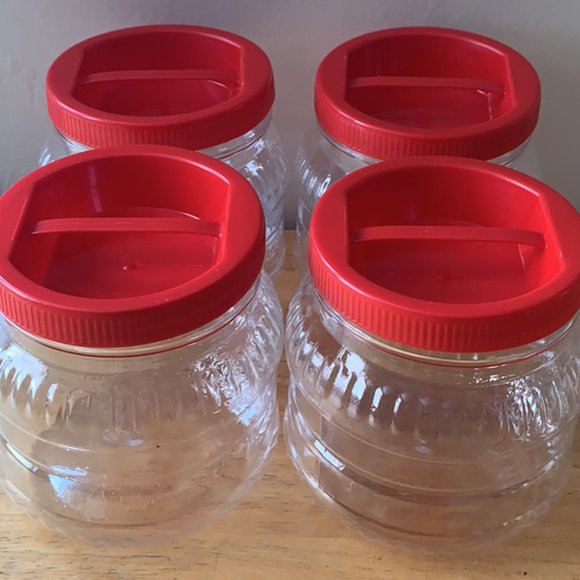 32oz Large Clear Plastic Storage Jars With Handle - Picture 6 of 6